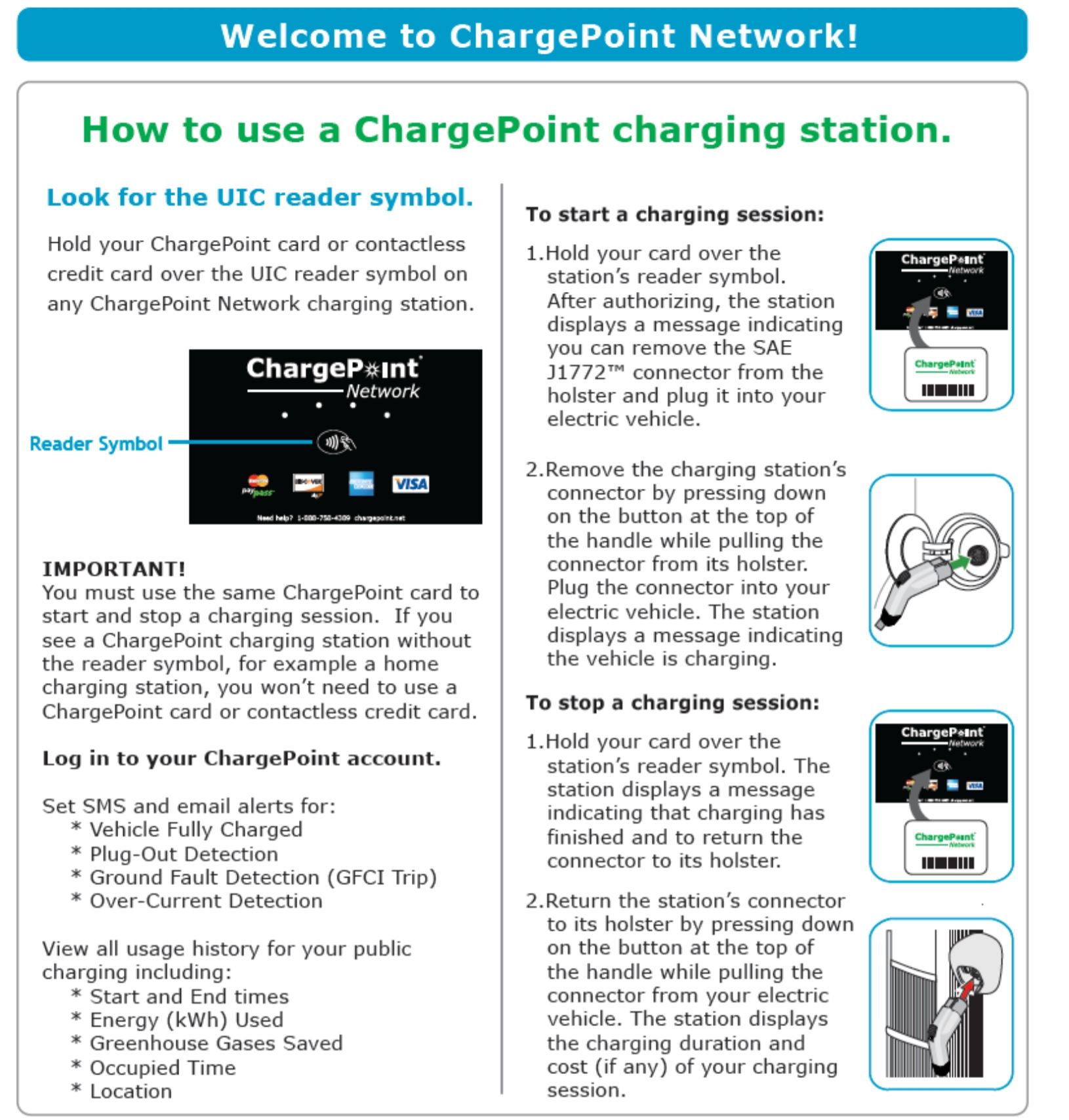 How to Use a Chargepoint Charging Station (PDF)